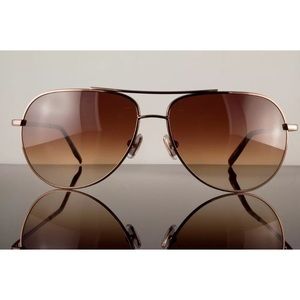 MORGENTHAL FREDERICS $485 NYC AVIATOR SUNGLASSES