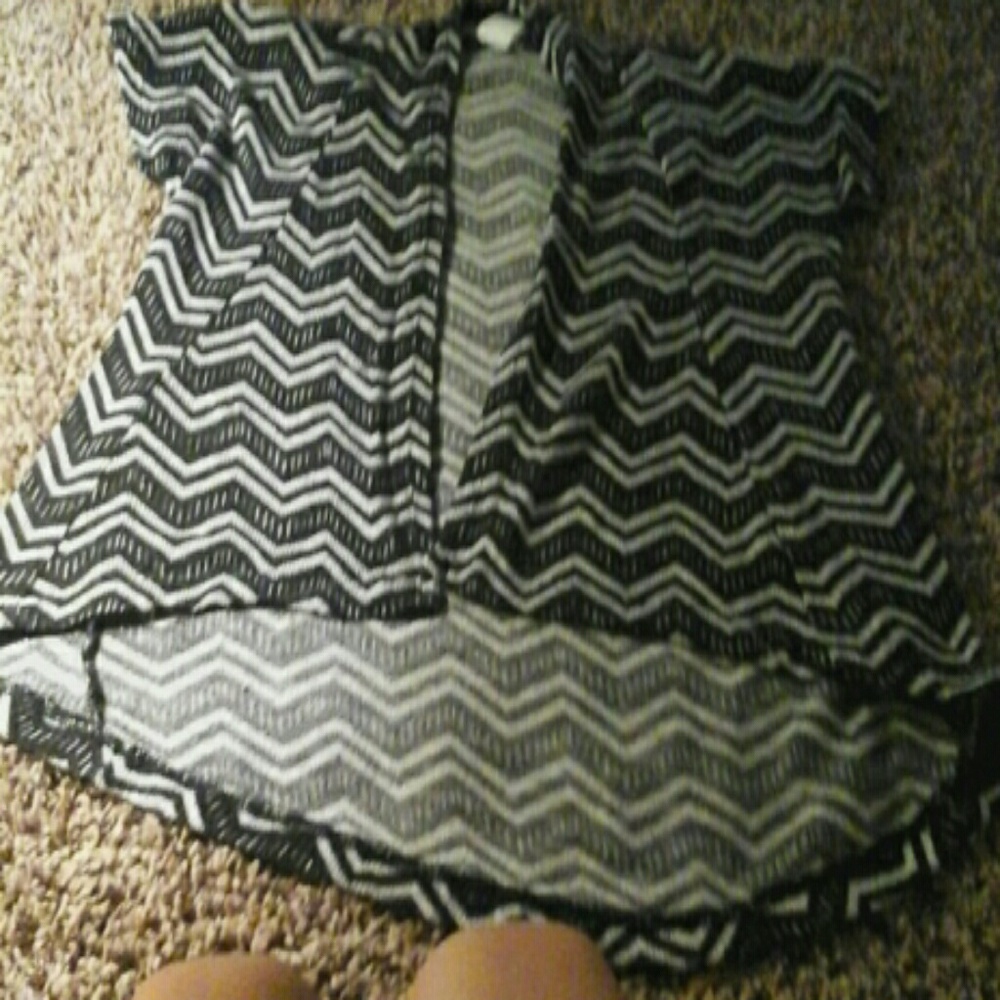 Black and white striped cover up
