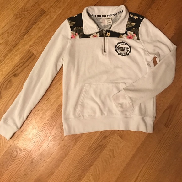 Victoria Secret Pink White Sweatshirt - Picture 1 of 4