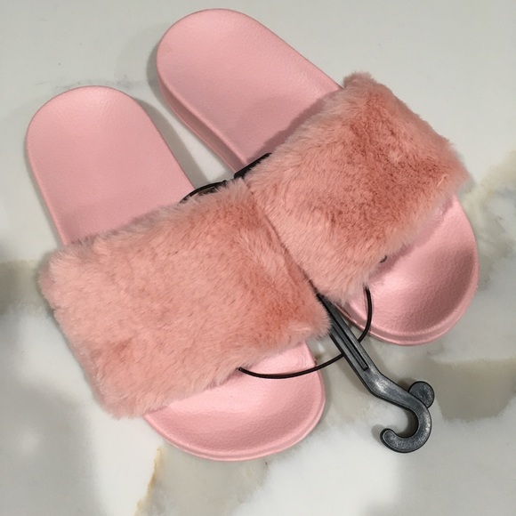 PINK FUR SLIDES ~ kids supply Kim k style - Picture 3 of 4