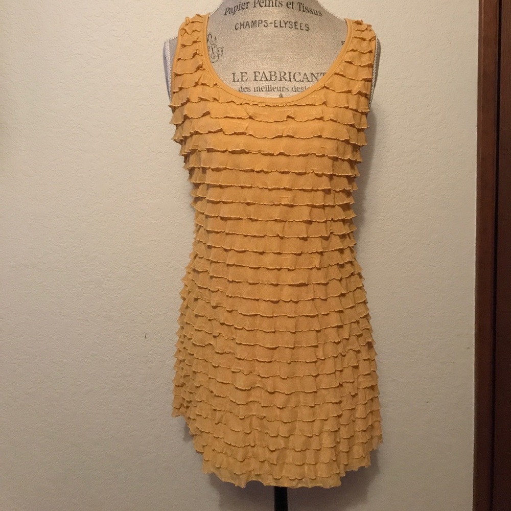 NWOT INC ruffled sleeveless top