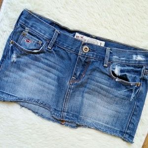 Hollister Blue Jean Mini Skirt