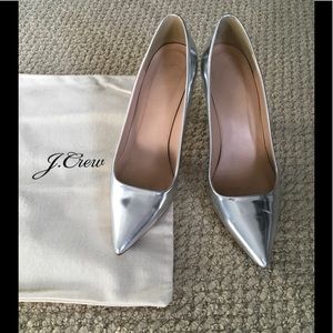J. Crew silver heels