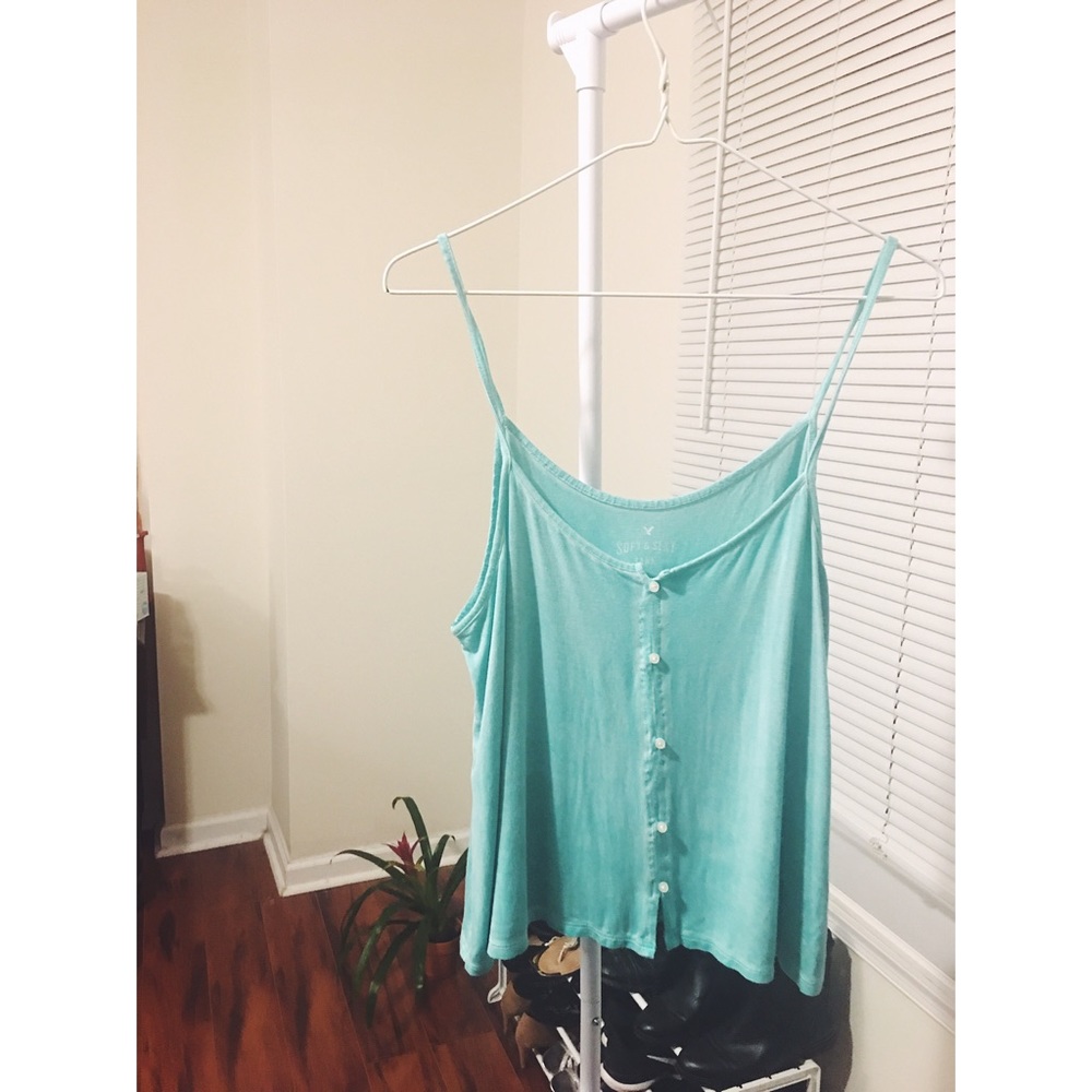 Blue American Eagle Tank Top