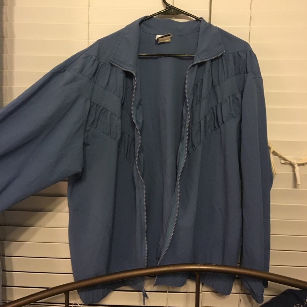 Blue windbreaker