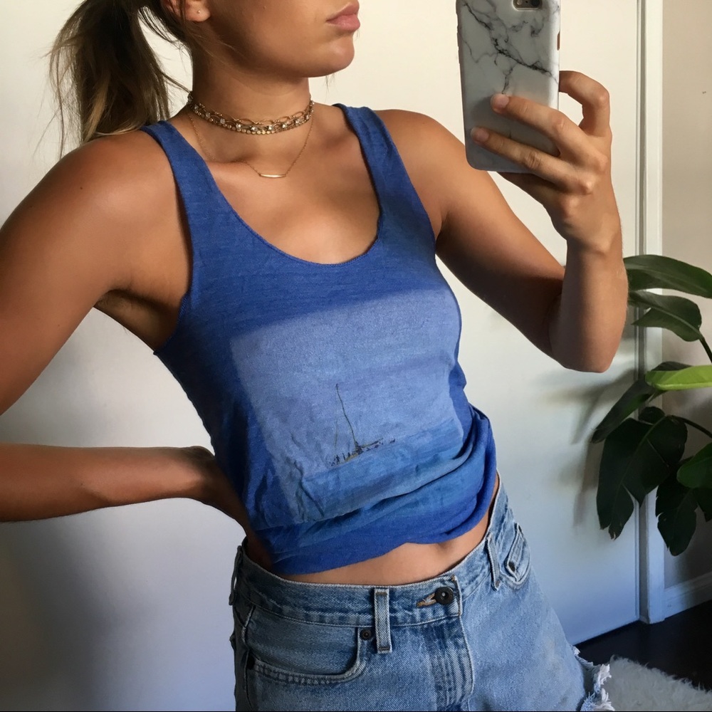 Blue tank