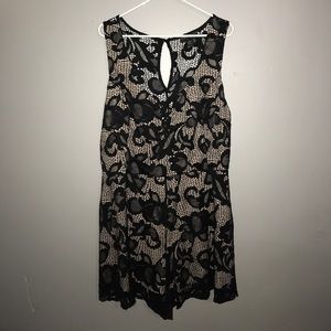 Black lace romper