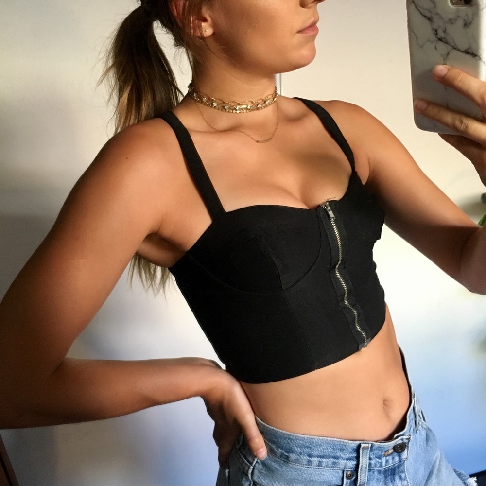 Black crop top