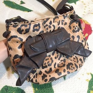 Jessica Simpson leopard crossbody bag with Bow