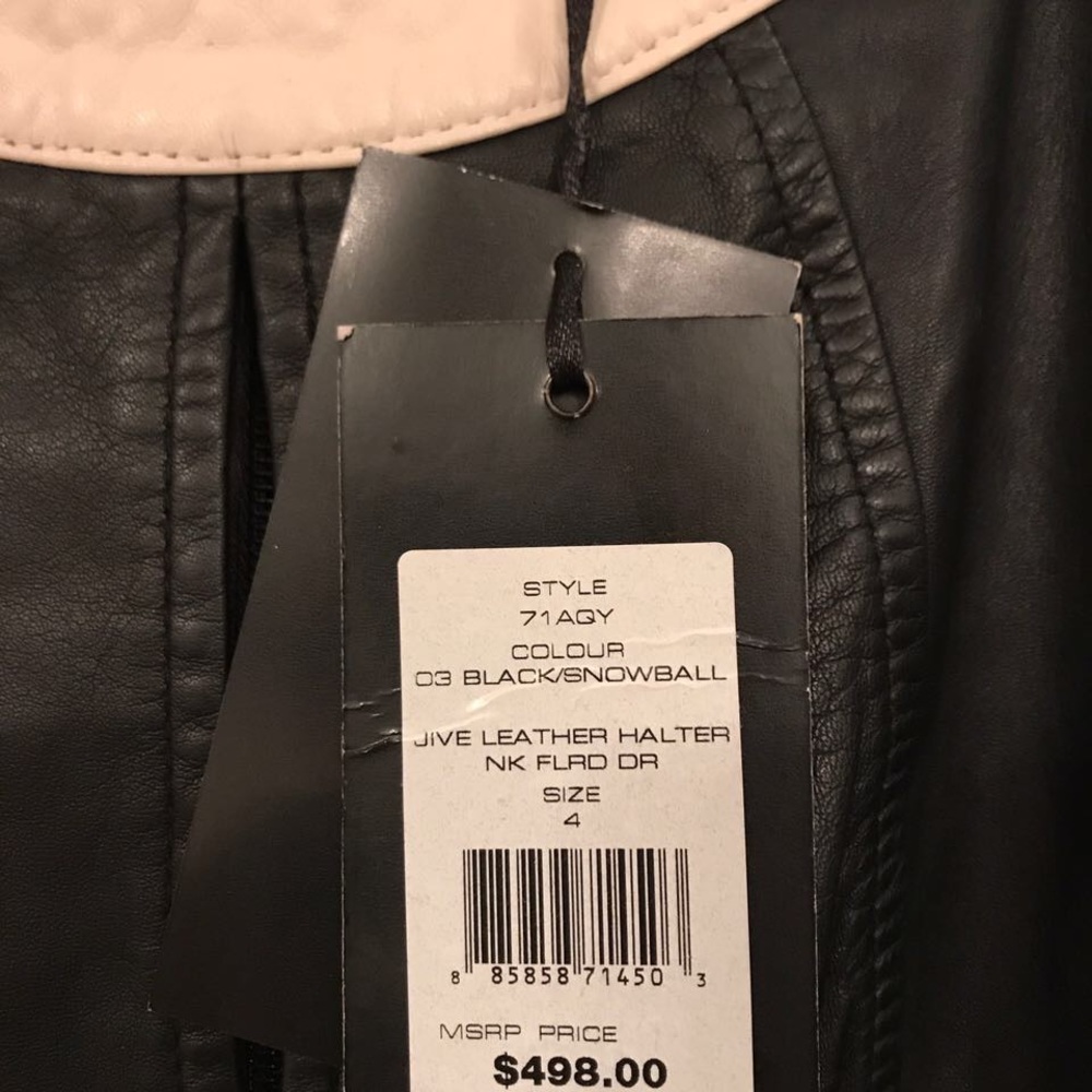 Black real leather dress - Picture 2 of 6