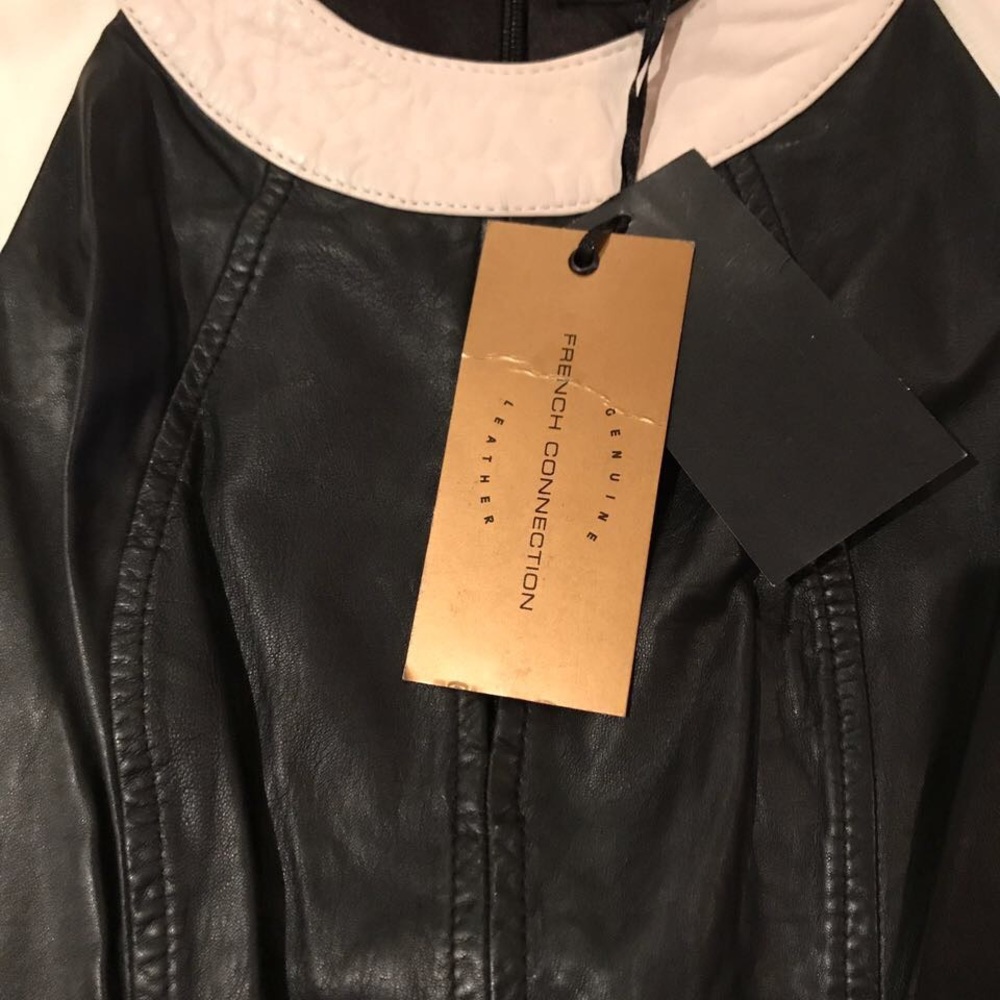 Black real leather dress - Picture 3 of 6