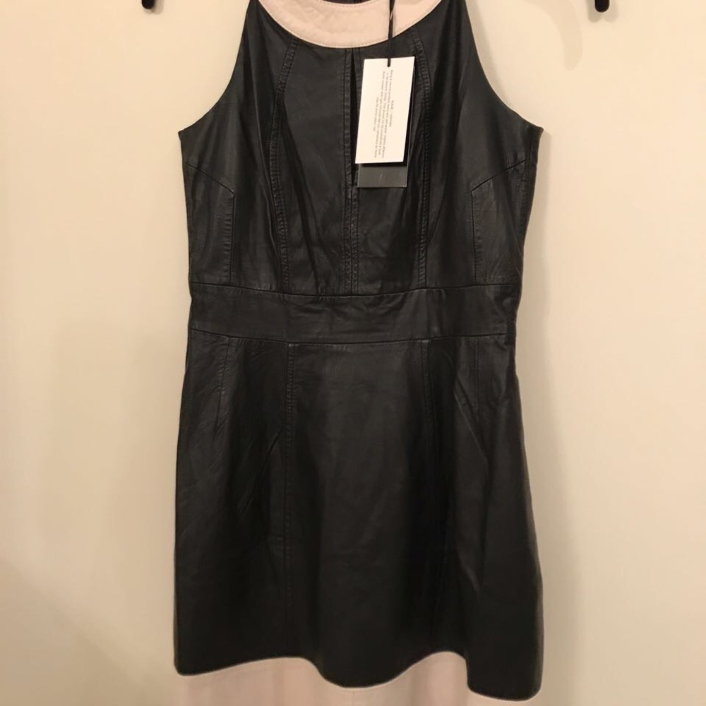 Black real leather dress - Picture 4 of 6