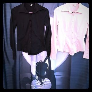 Nordstrom form fitting blouses! Black and khaki!