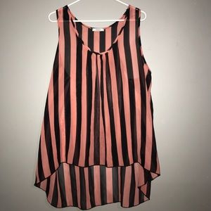 Stripped high low top