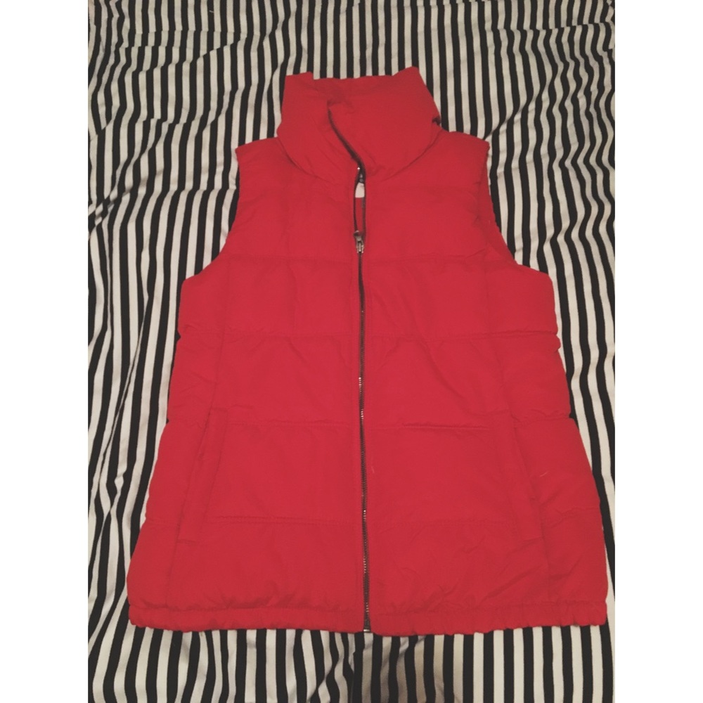 Red vest.