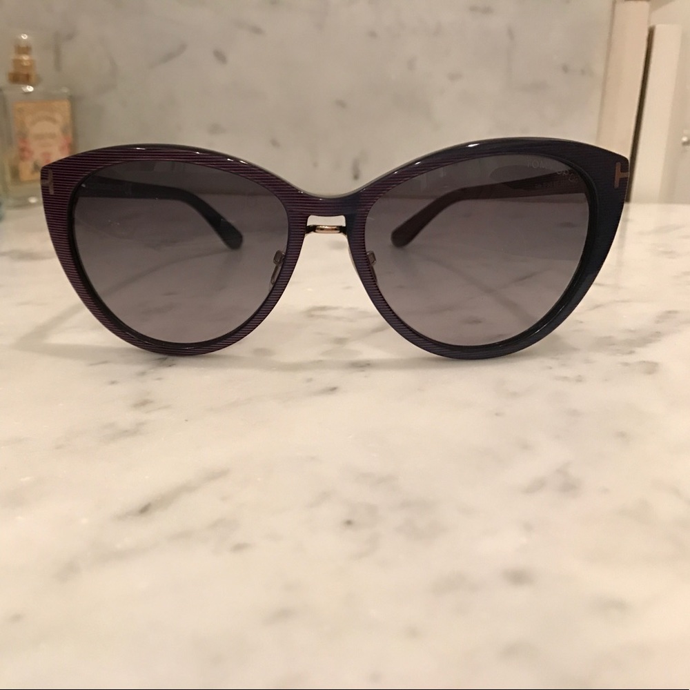 Tom Ford "Gina" Gradient Purple & Blue Sunglasses