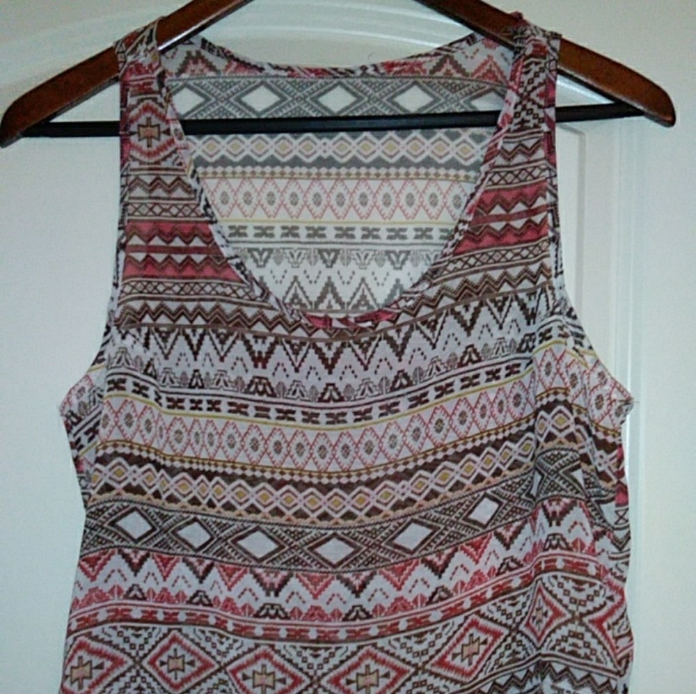 Aztec cropped tank top