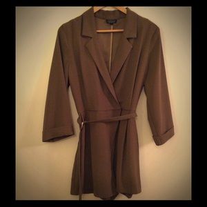 Topshop Khaki Tailored Romper NWOT