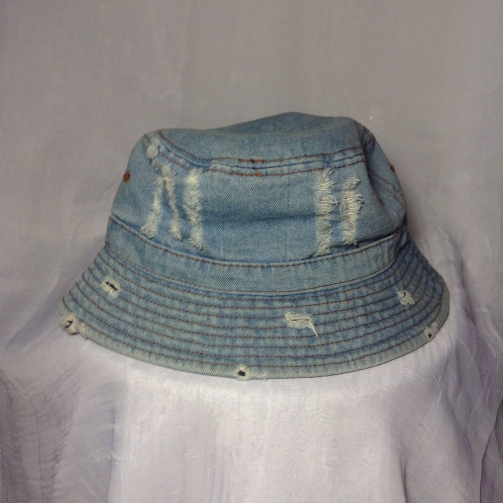 Distressed Denim Buckethat ✌️