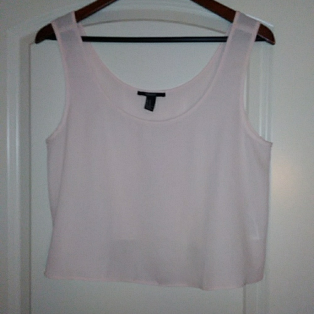 Light pink cropped tank top