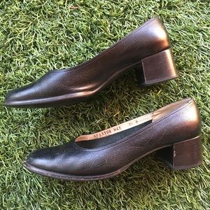 Ferragamo black work heels
