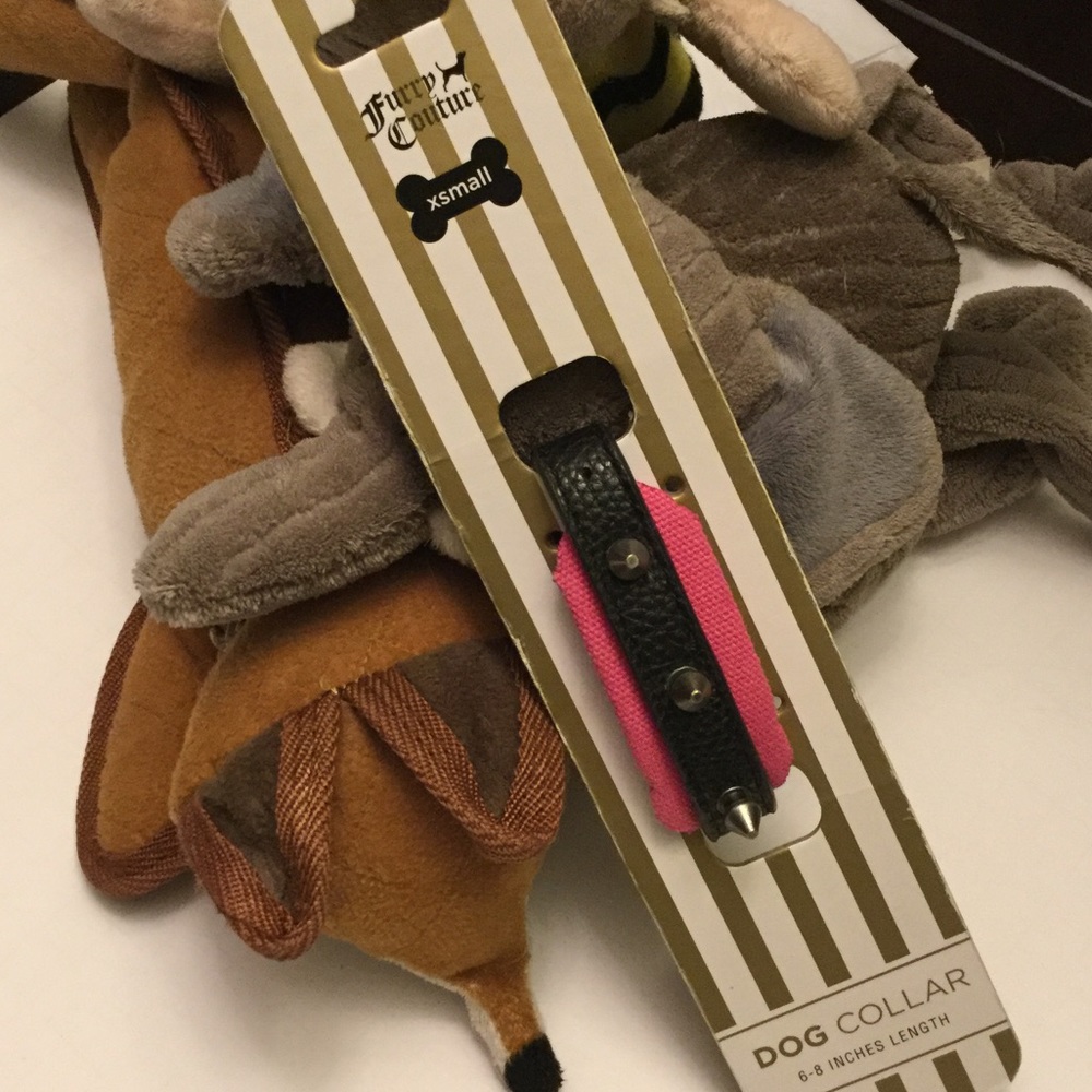 🐶New with tags FURRY COUTURE Dog Collar XS  6-8"