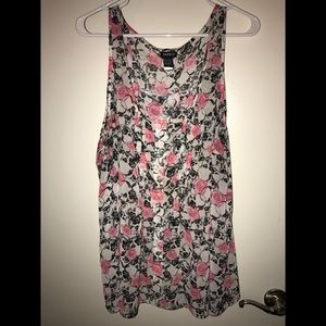 Floral Skull Tank