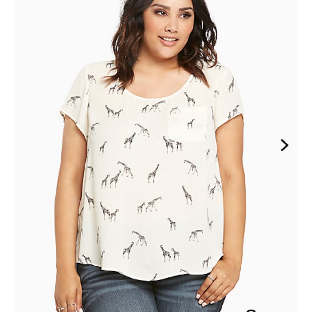 Chiffon Giraffe Top