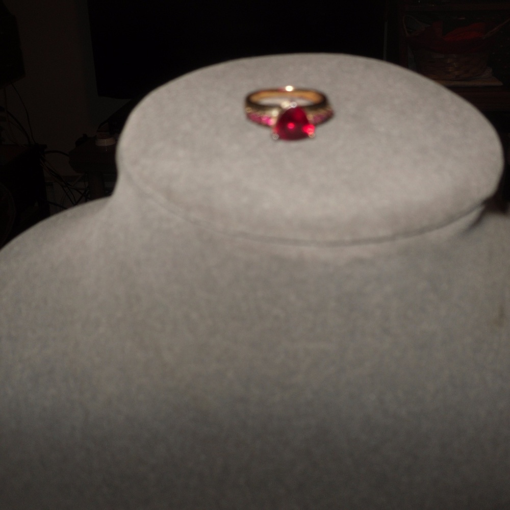 beautiful garnet 18kt golg over sterling silver