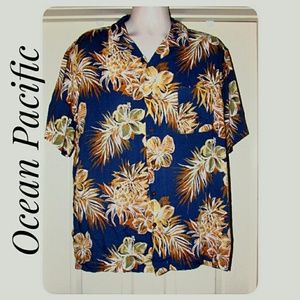 Ocean Pacific Shirts - Men's Ocean Pacific Hawaiian Shirt Size XL Ocean Pacific Shirts - Men's Ocean Pacific Hawaiian Shirt Size XL