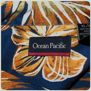 Ocean Pacific Shirts - Men's Ocean Pacific Hawaiian Shirt Size XL Ocean Pacific Shirts - Men's Ocean Pacific Hawaiian Shirt Size XL