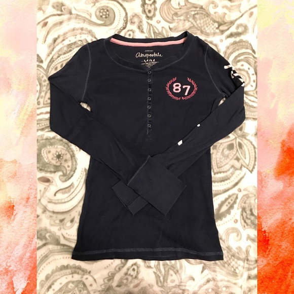 Aeropostale Tops - ⭐️⭐️Aeropostale Navy Long-Sleeve Tee