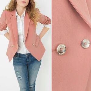 Double-breasted Trophy Jacket in Salmon / Pink