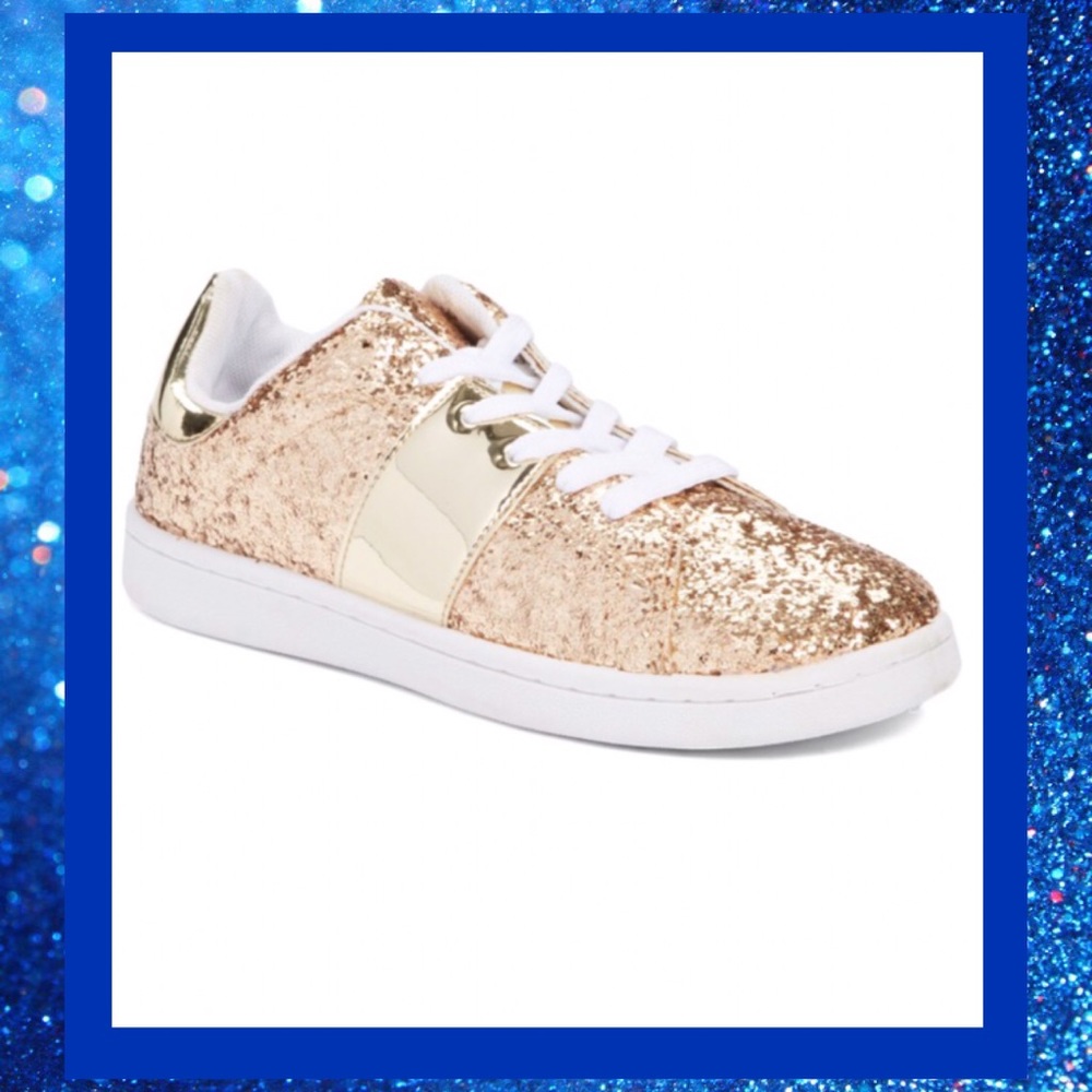 NWT- Sparkling Gold Glitter Sneakers