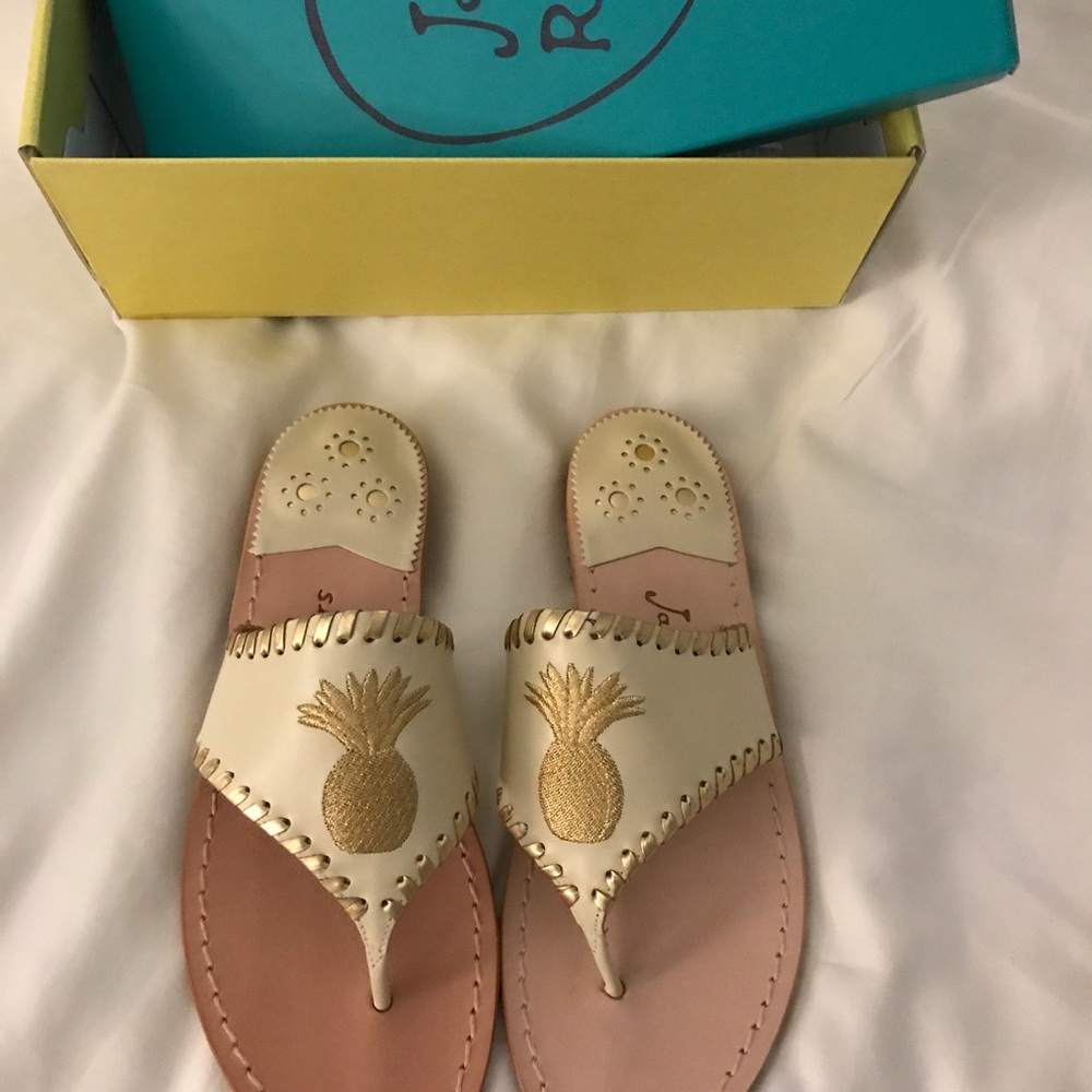 Jack Rodgers - exclusive pineapple sandals - NIB