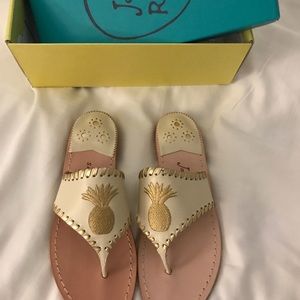 Jack Rodgers - exclusive pineapple sandals - NIB