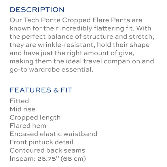 🚫 SOLD 🚫 Tory Burch Sport Ponte Cropped Pants - Picture 7 of 8