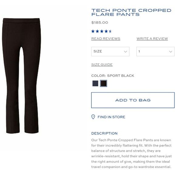 🚫 SOLD 🚫 Tory Burch Sport Ponte Cropped Pants - Picture 8 of 8