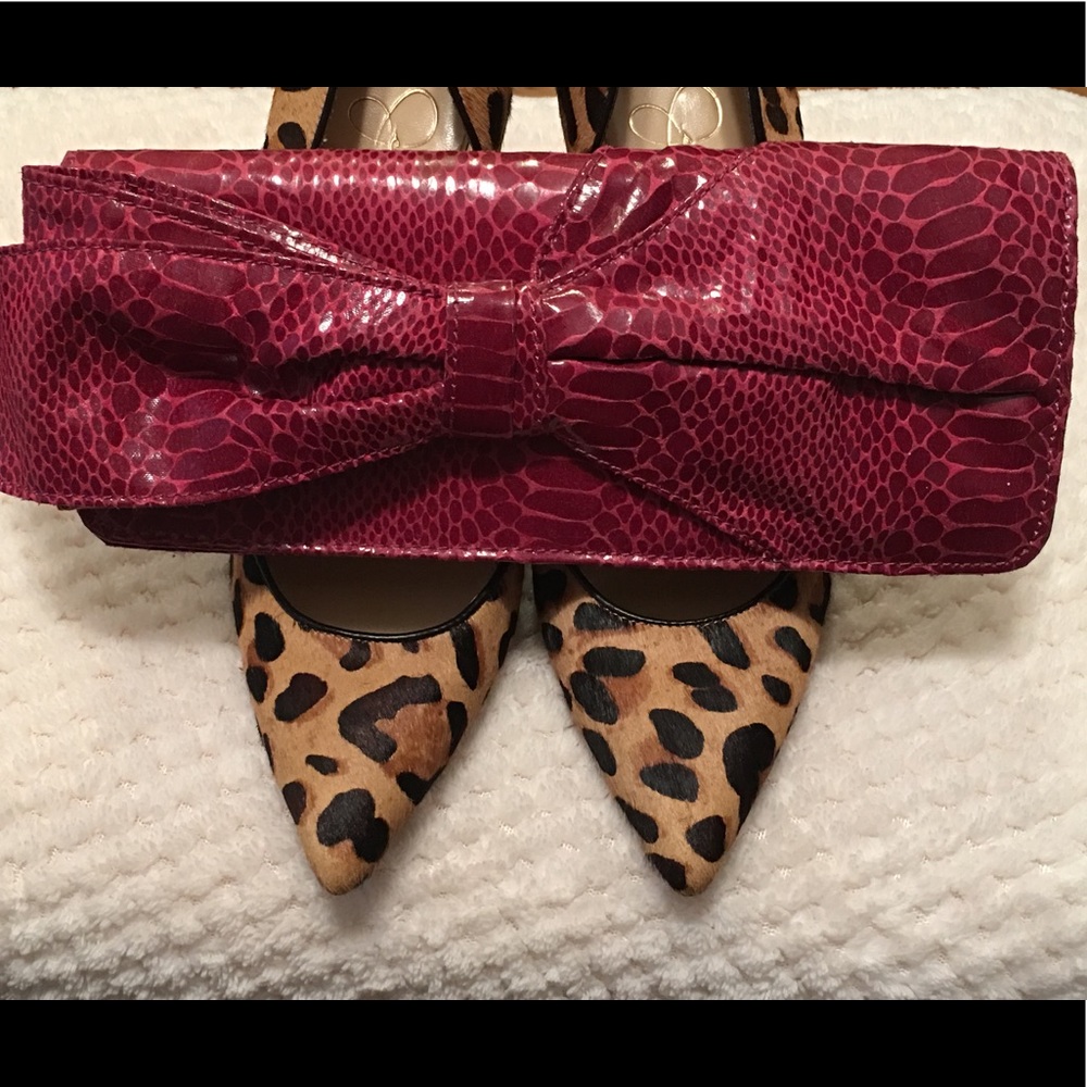 Nine West Snakeskin Clutch