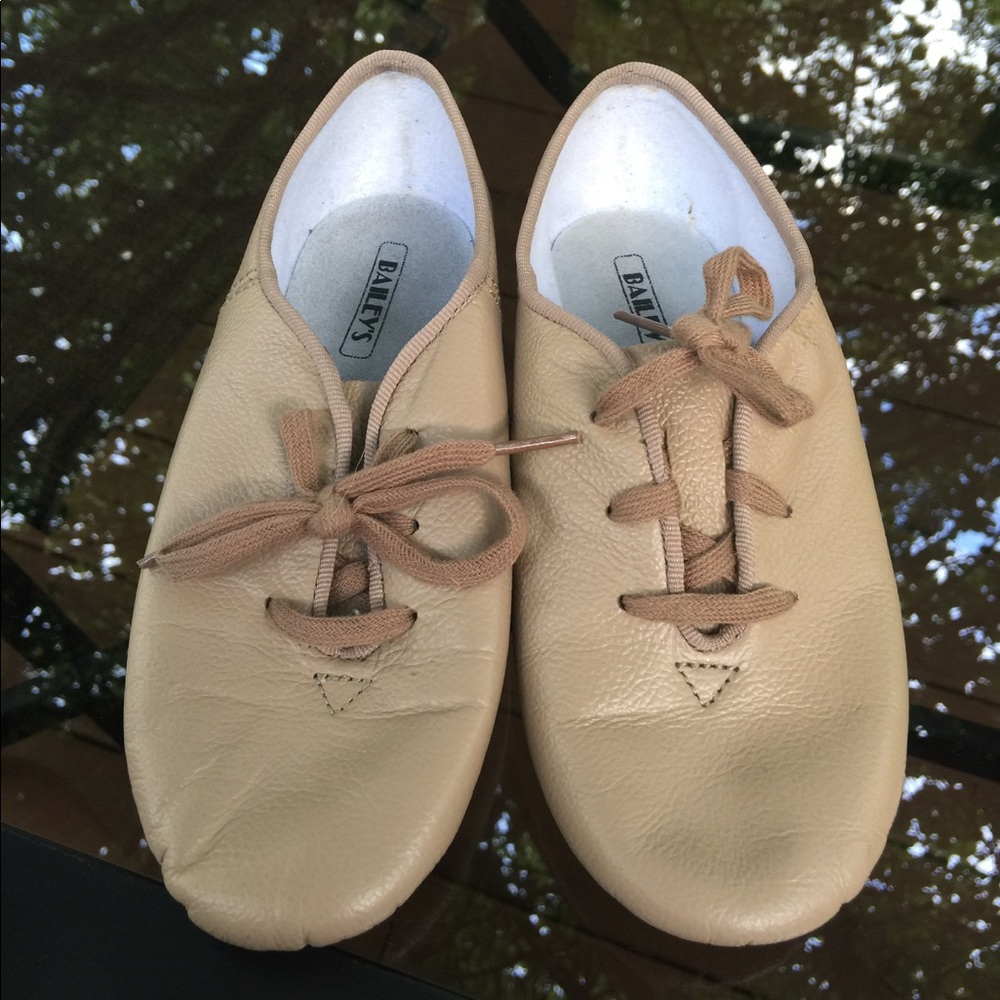 Girls Baileys Tan Leather Kids Ballet Shoes 1.5M