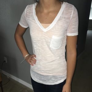 White v-neck