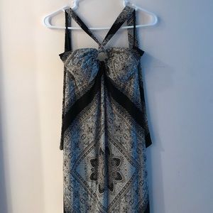 Unique print maxi dress.