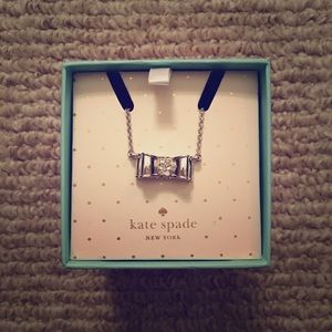 NWOT Kate Spade 'Moon River' Bow Pendent Necklace