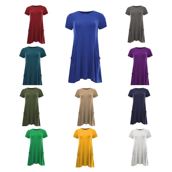 Flowy & Flattering Tunic/Dress (S-XXXL) in Wine - Picture 6 of 7