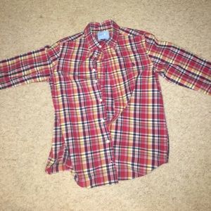 Red Plaid Button Down (14-16)