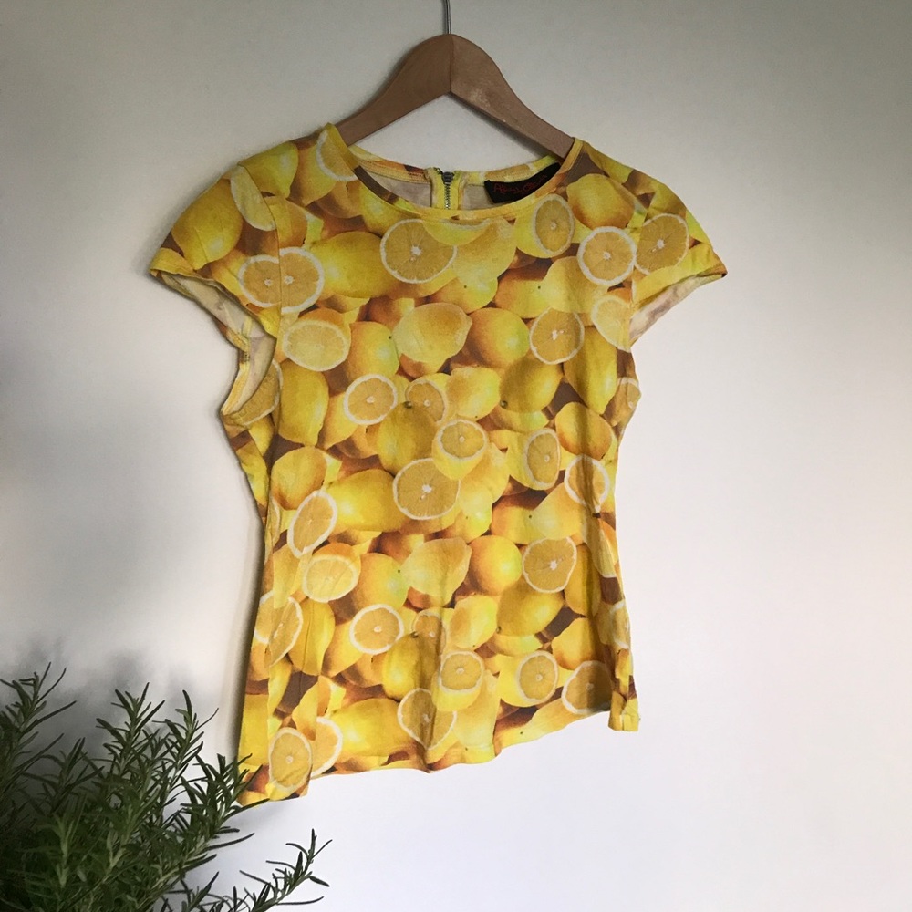 [$20] 🖤 Alice + Olivia Lemon Top