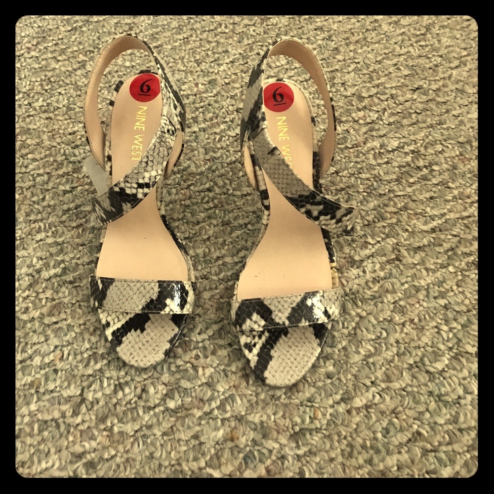Snakeskin high heels