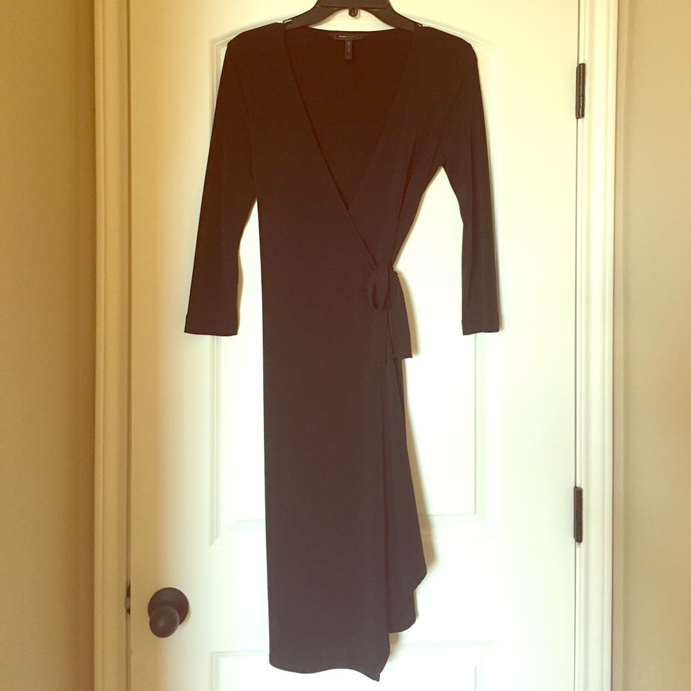 BCBG black wrap dress XS
