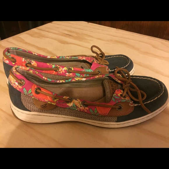 Sperry Shoes - Sperry Floral Boater Shoes size 7.5