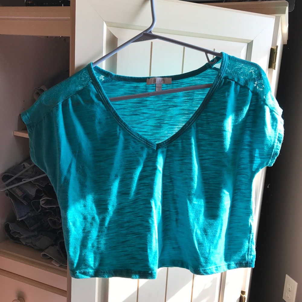 Blue crop top